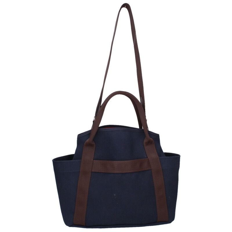 Hermes Sac Depan Sage Groom Canvas 2-Way Handbag