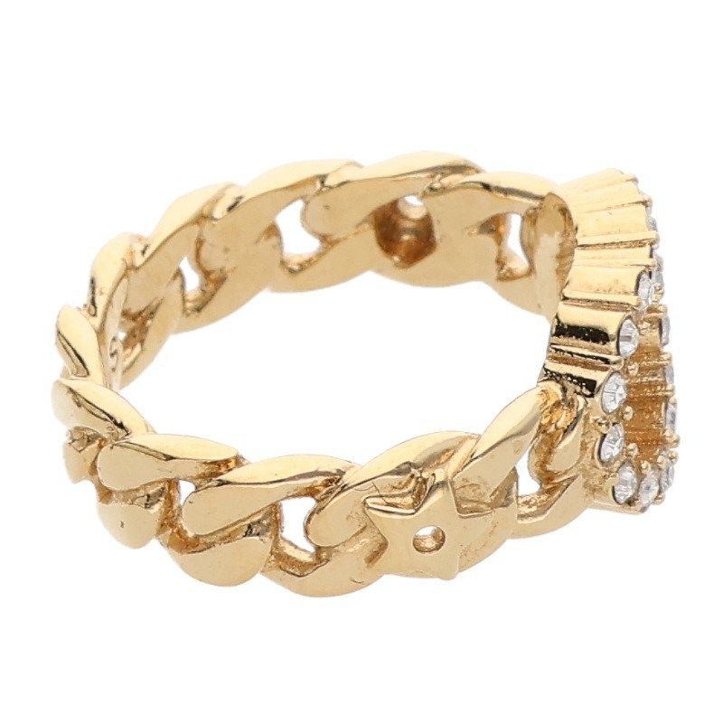 Dior Christian Clair D Lune Cles Rudy Rhinestone Ring
