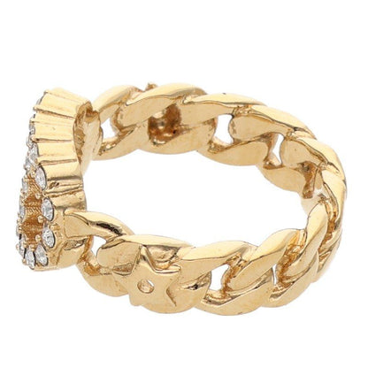Dior Christian Clair D Lune Cles Rudy Rhinestone Ring