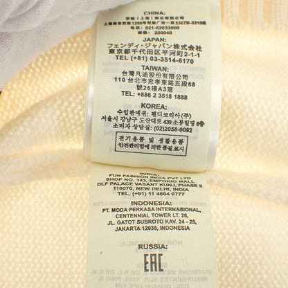 Fendi Big Logo Crew Neck L Sweatshirt Wool Ivory 46