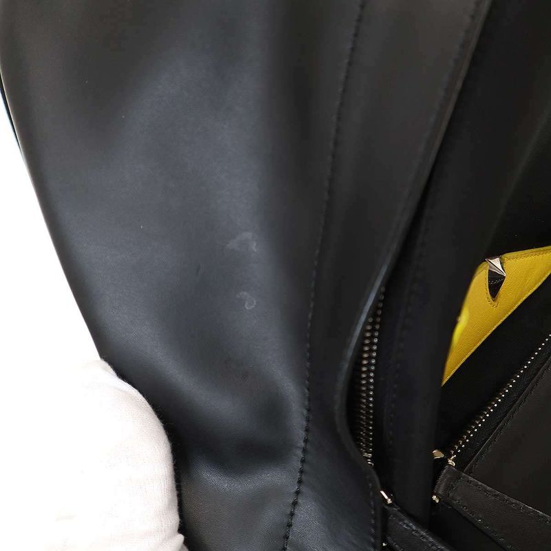 Fendi Monster Bugs Nylon Leather Backpack Black