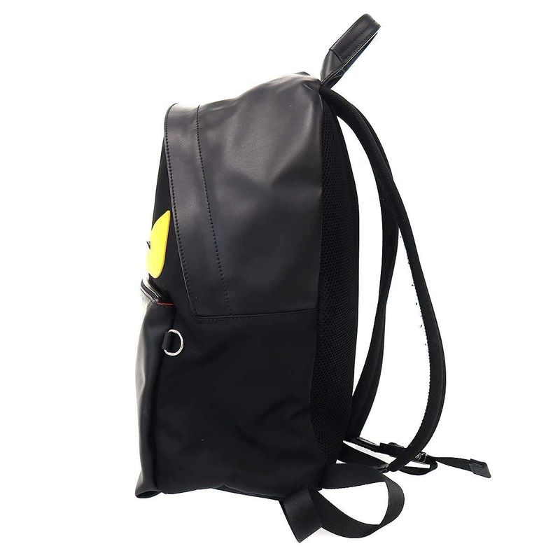 Fendi Monster Bugs Nylon Leather Backpack Black