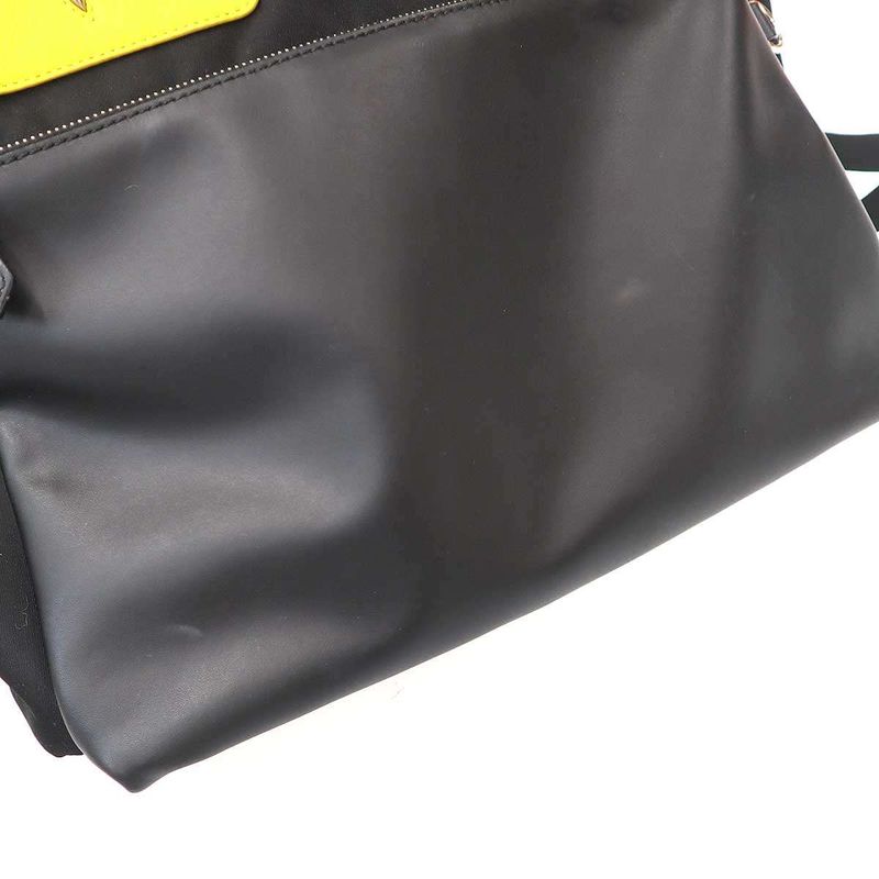 Fendi Monster Bugs Nylon Leather Backpack Black
