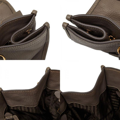 Prada Tote Grey Leather