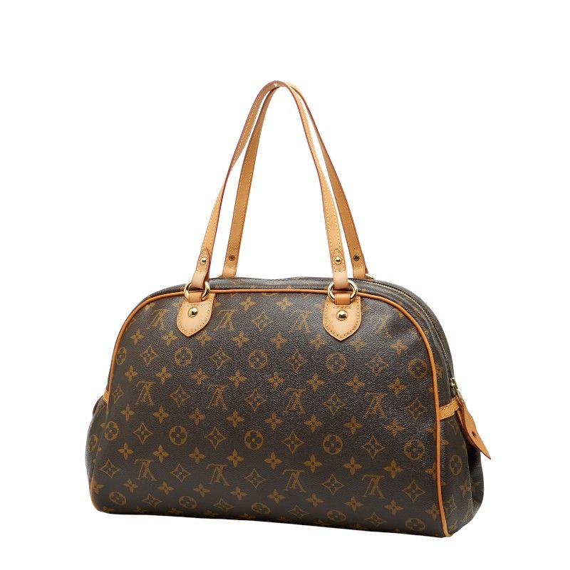 Louis Vuitton Monogram Montorgueil GM Tote Brown Leather