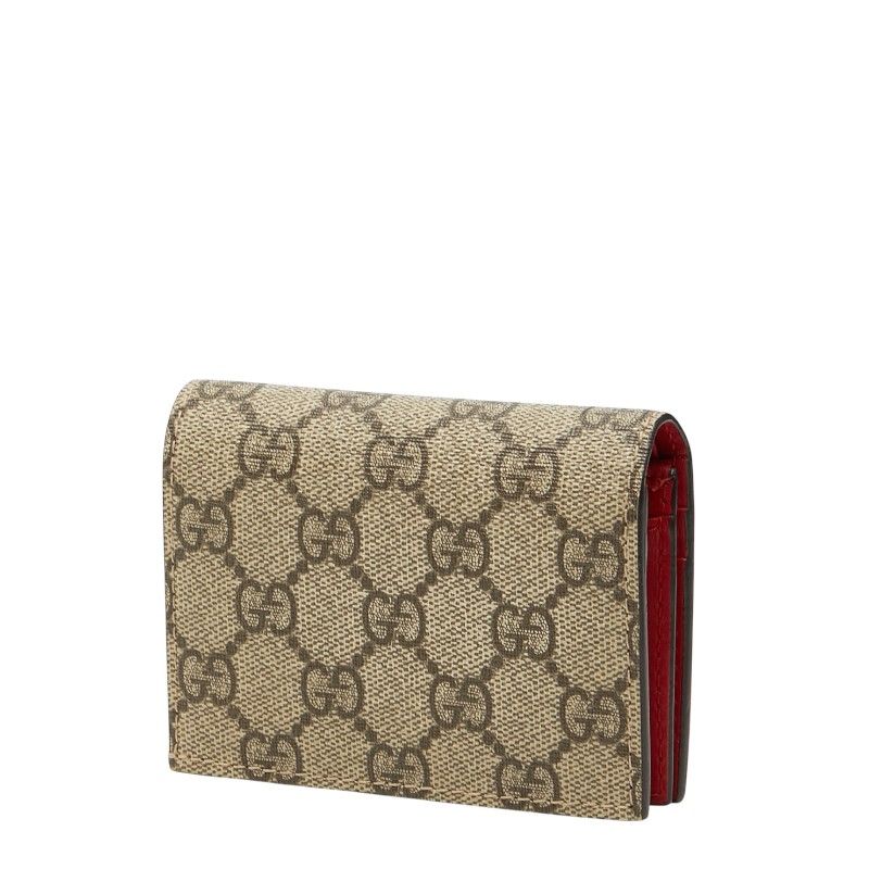 Gucci GG Supreme Bosco Bifold Wallet Compact Beige Multicolor