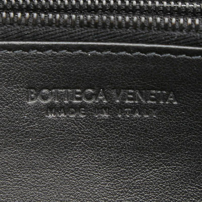 Bottega Veneta Intrecciato Zip Around Wallet Black Leather
