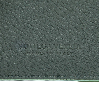 Bottega Veneta Maxi Intrench Card Case Light Green Leather