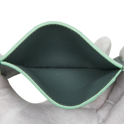 Bottega Veneta Maxi Intrench Card Case Light Green Leather