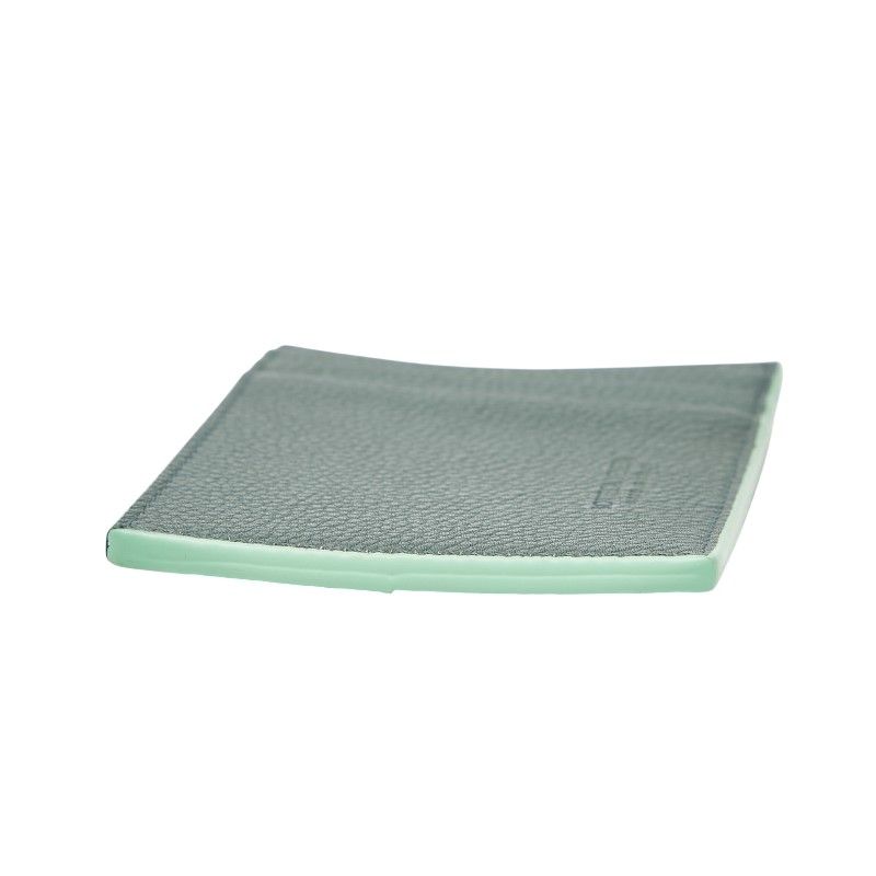 Bottega Veneta Maxi Intrench Card Case Light Green Leather