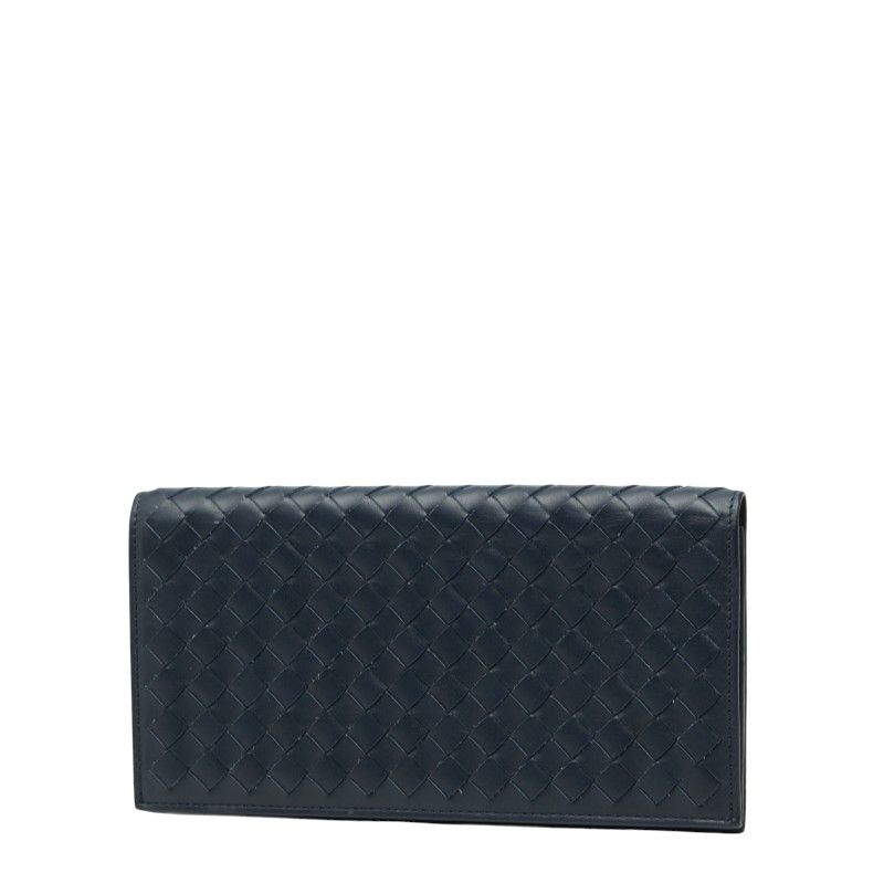 Bottega Veneta Intrecciato Navy Leather