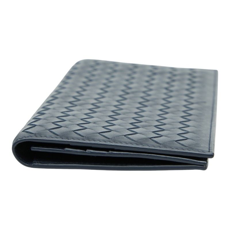 Bottega Veneta Intrecciato Navy Leather