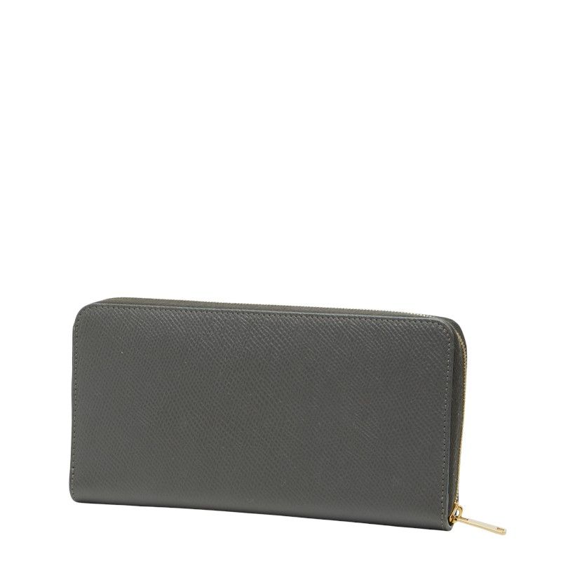 Celine Zip Around Wallet Gray Leather