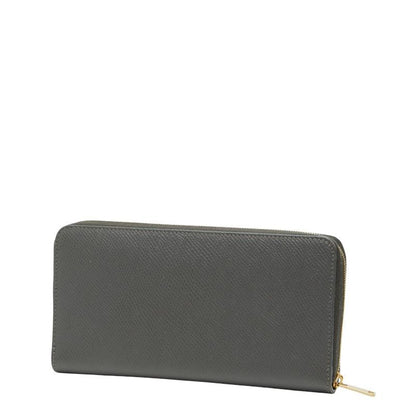 Celine Zip Around Wallet Gray Leather