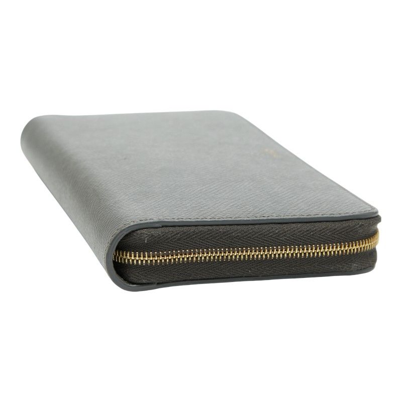 Celine Zip Around Wallet Gray Leather