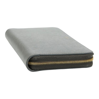 Celine Zip Around Wallet Gray Leather