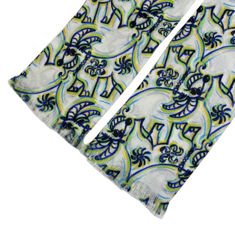 Dior Scarf Twill Scarf Silk Twill White Christian