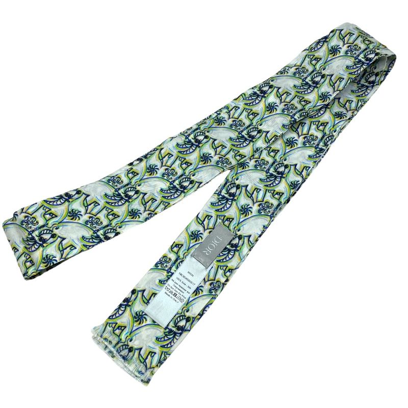 Dior Scarf Twill Scarf Silk Twill White Christian