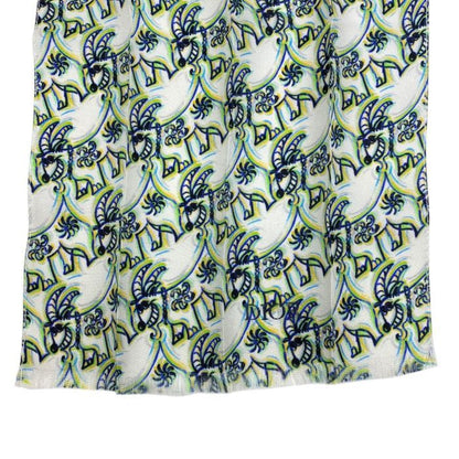 Dior Scarf Twill Scarf Silk Twill White Christian