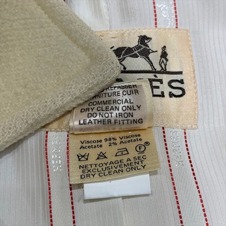 Hermes Vintage Duffel Coat Outer Glenan Viscose Cream Ivory Hood
