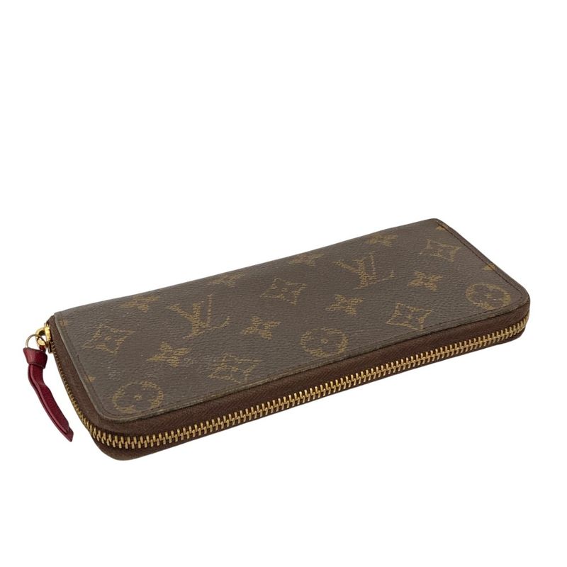 Louis Vuitton Monogram Portefeuille Clemence Long Wallet Brown