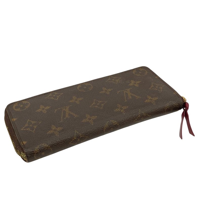 Louis Vuitton Monogram Portefeuille Clemence Long Wallet Brown
