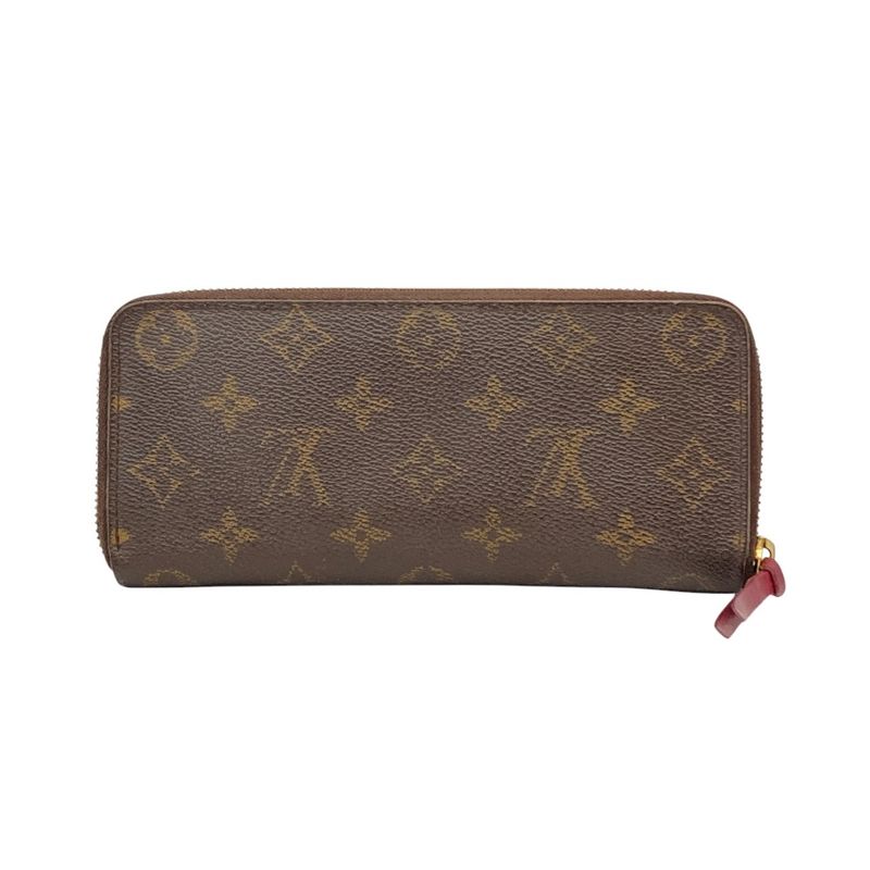 Louis Vuitton Monogram Portefeuille Clemence Long Wallet Brown