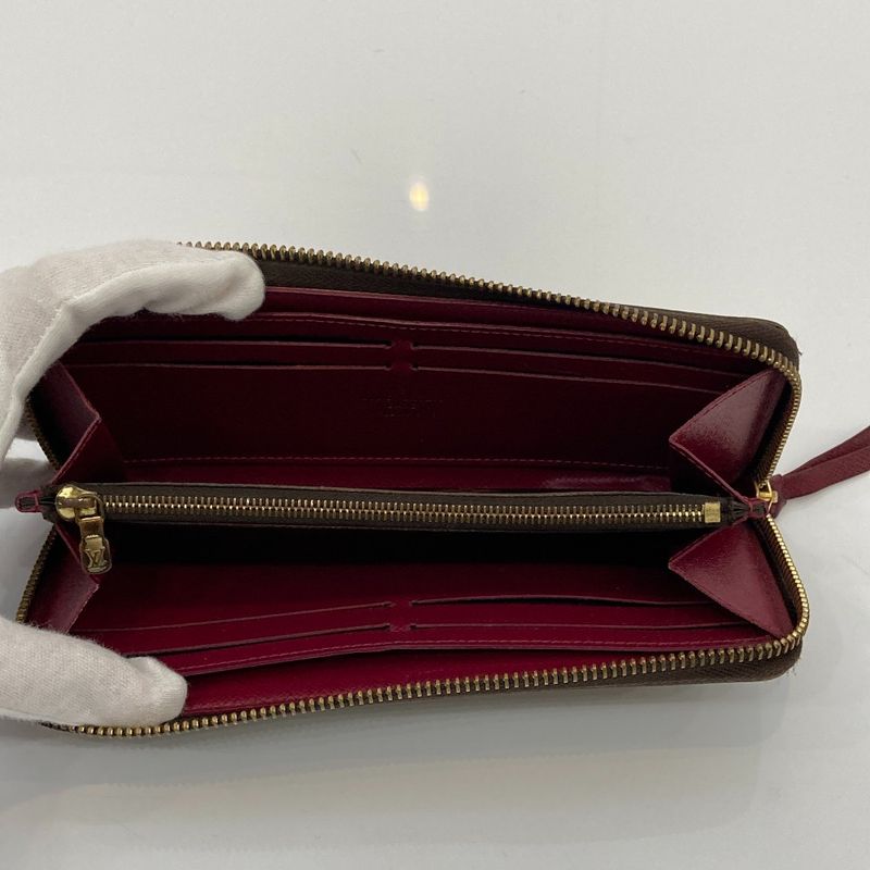 Louis Vuitton Monogram Portefeuille Clemence Long Wallet Brown