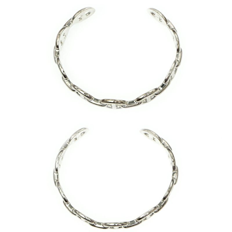 Hermes Chaine D'ancre Bangle Enchainee ST Silver
