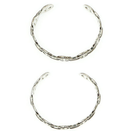 Hermes Chaine D'ancre Bangle Enchainee ST Silver