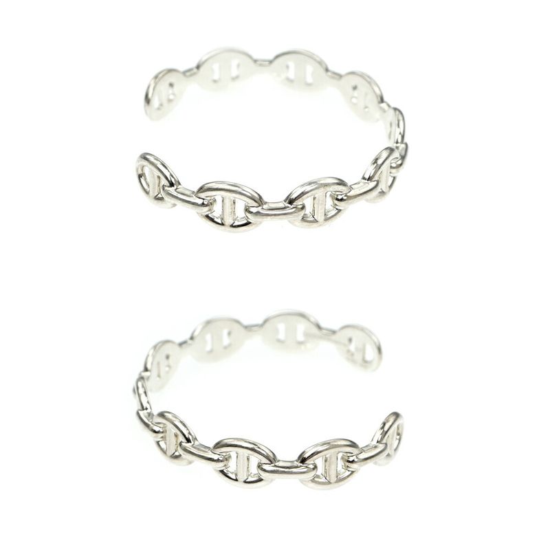 Hermes Chaine D'ancre Bangle Enchainee ST Silver