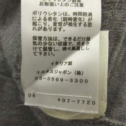 Hermes Cleaned Silk Cashmere Knee Length Knit Dress 38 Gray