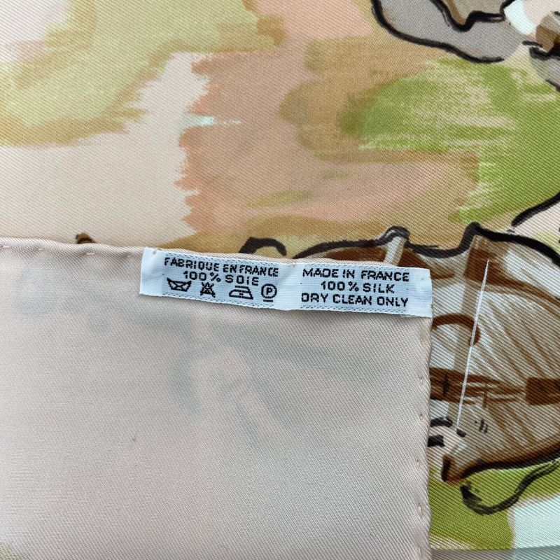 Hermes Scarf Carre 90 100% Silk Concerto Pink