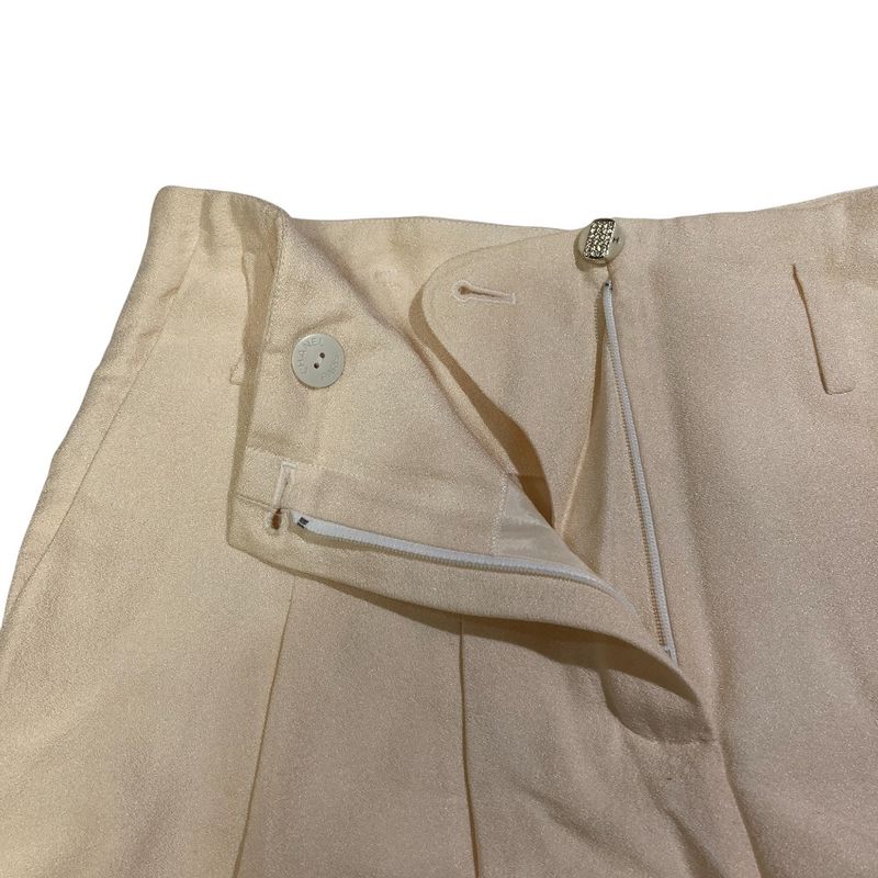 Chanel Silk Culotte Skirt Short Pants Ivory