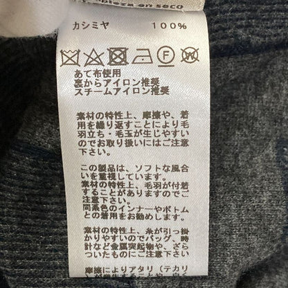 Hermes H Pattern Cashmere Knit Sweater M Navy Gray