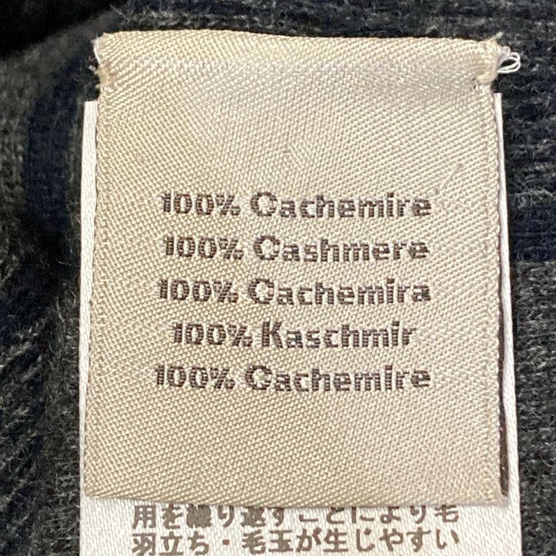 Hermes H Pattern Cashmere Knit Sweater M Navy Gray