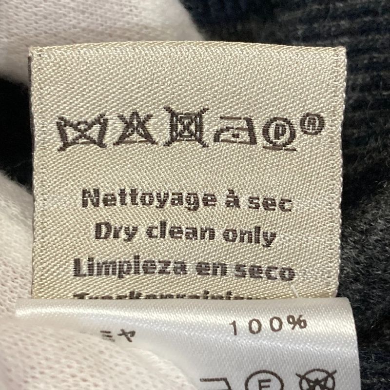 Hermes H Pattern Cashmere Knit Sweater M Navy Gray