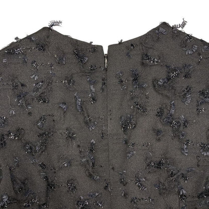 Balenciaga Tweed Sleeveless Dress 34 Black