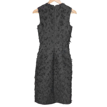 Balenciaga Tweed Sleeveless Dress 34 Black