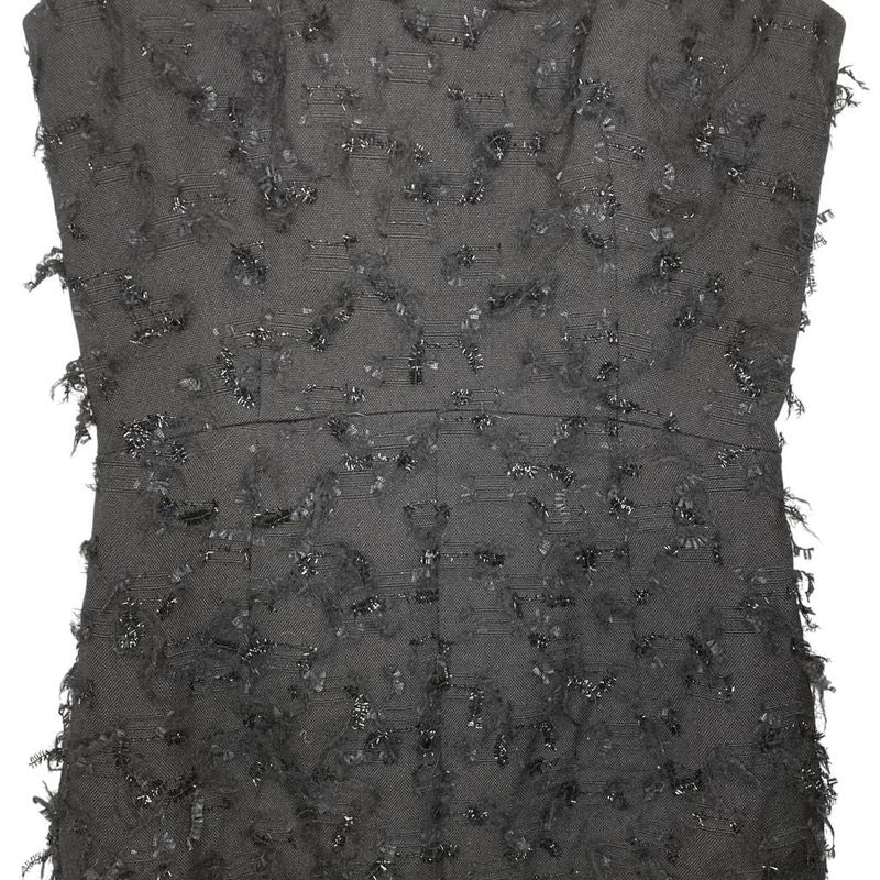 Balenciaga Tweed Sleeveless Dress 34 Black