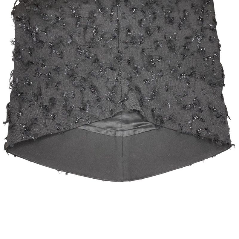Balenciaga Tweed Sleeveless Dress 34 Black