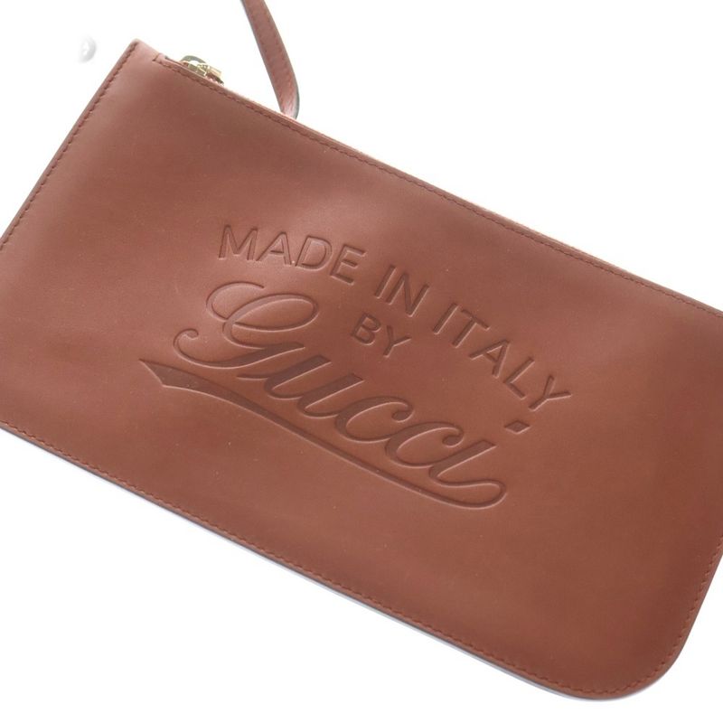 Guccissima Tote Beige Brown Leather Canvas Gold