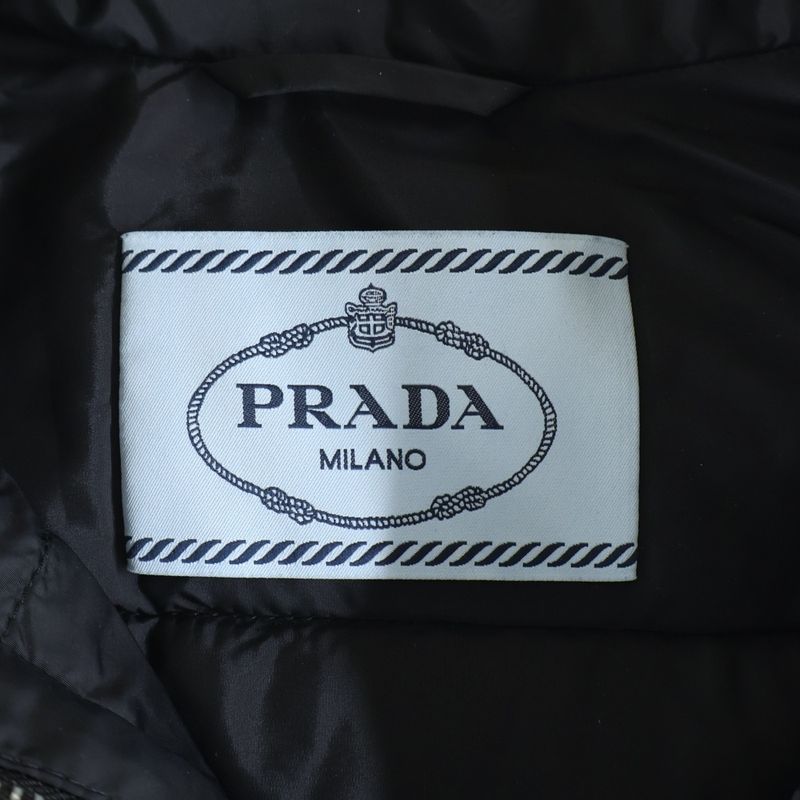 Prada Hooded Zip Up Jacket Black