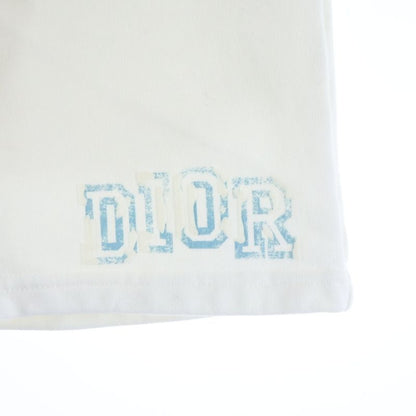 Dior Christian Hem Logo Print Drawstring Sweat Shorts Half Pants White