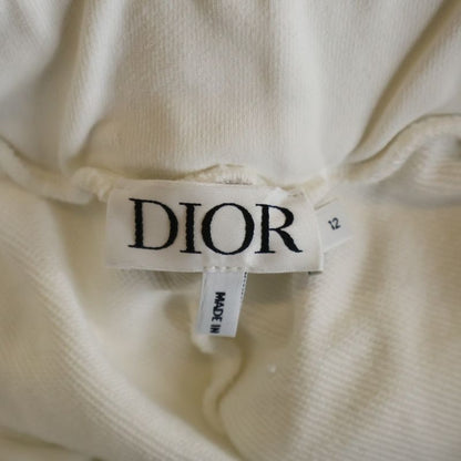 Dior Christian Hem Logo Print Drawstring Sweat Shorts Half Pants White