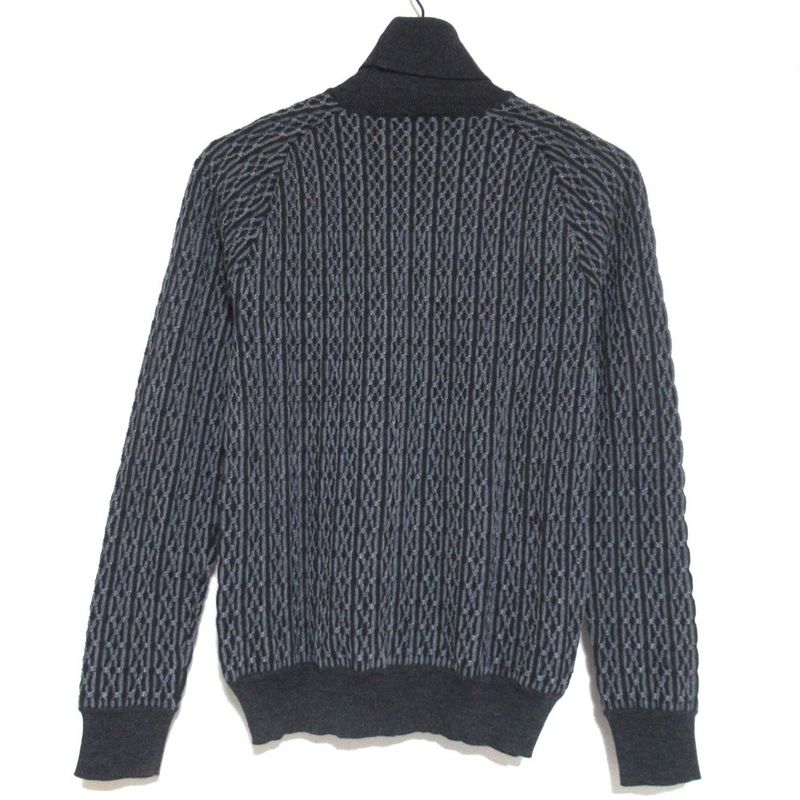 Saint Laurent Yves Pattern Knit Turtleneck Top