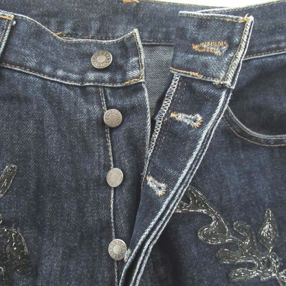 Gucci Era Masterpiece Flower Embroidery Button Fly Denim