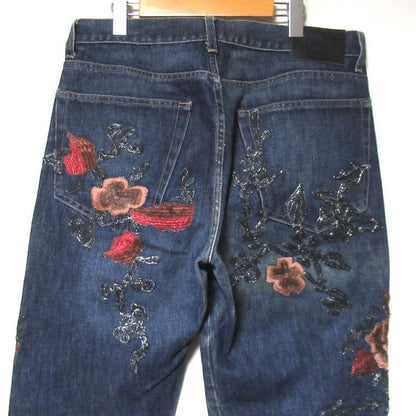 Gucci Era Masterpiece Flower Embroidery Button Fly Denim