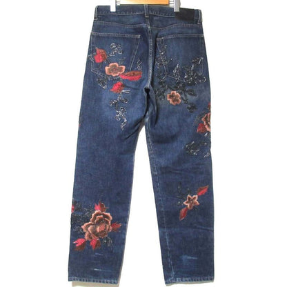 Gucci Era Masterpiece Flower Embroidery Button Fly Denim