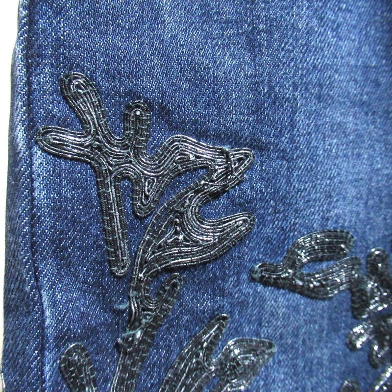 Gucci Era Masterpiece Flower Embroidery Button Fly Denim